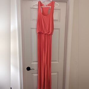Coral maxi dress comfy as ever!